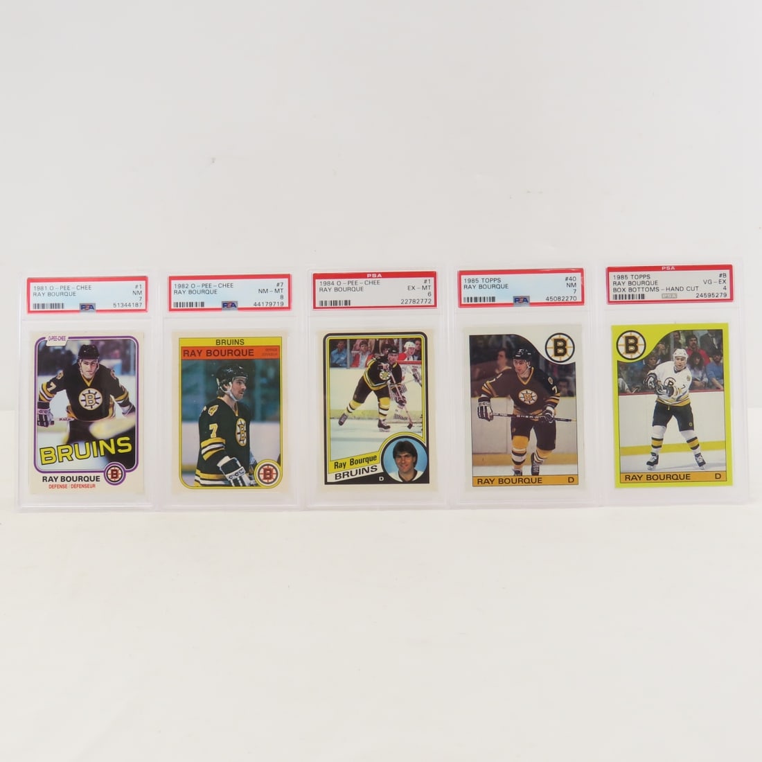5 PSA Graded Ray Bourque Hockey Cards 1981-1985 (1 of 11)