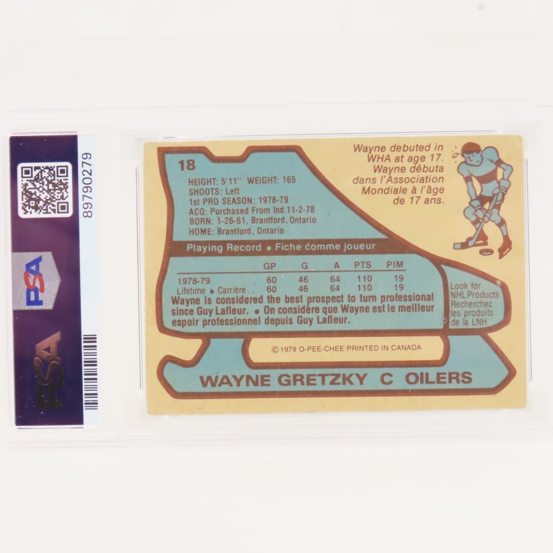 1979 O-PEE-CHEE Wayne Gretzky #18 PSA 2 Good - 3