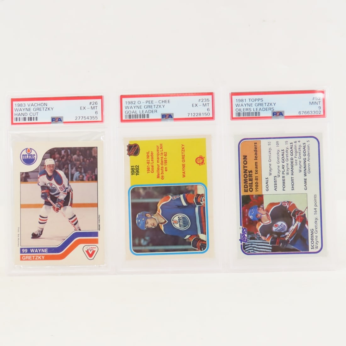 1981, 1982, 1983 PSA Wayne Gretzky Hockey Cards (1 of 14)