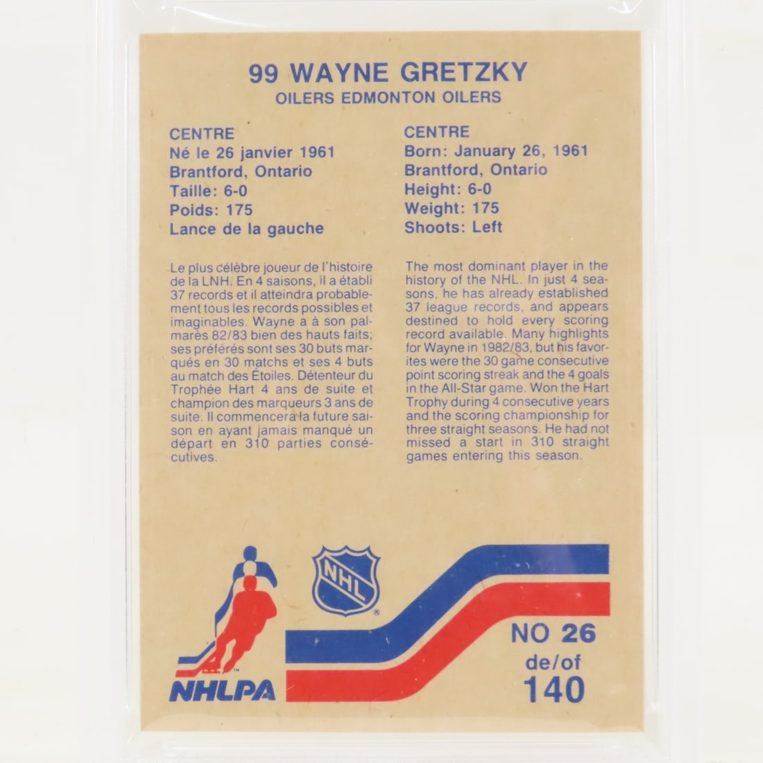 1983 Vachon Wayne Gretzky #26 PSA 9 Mint - 4