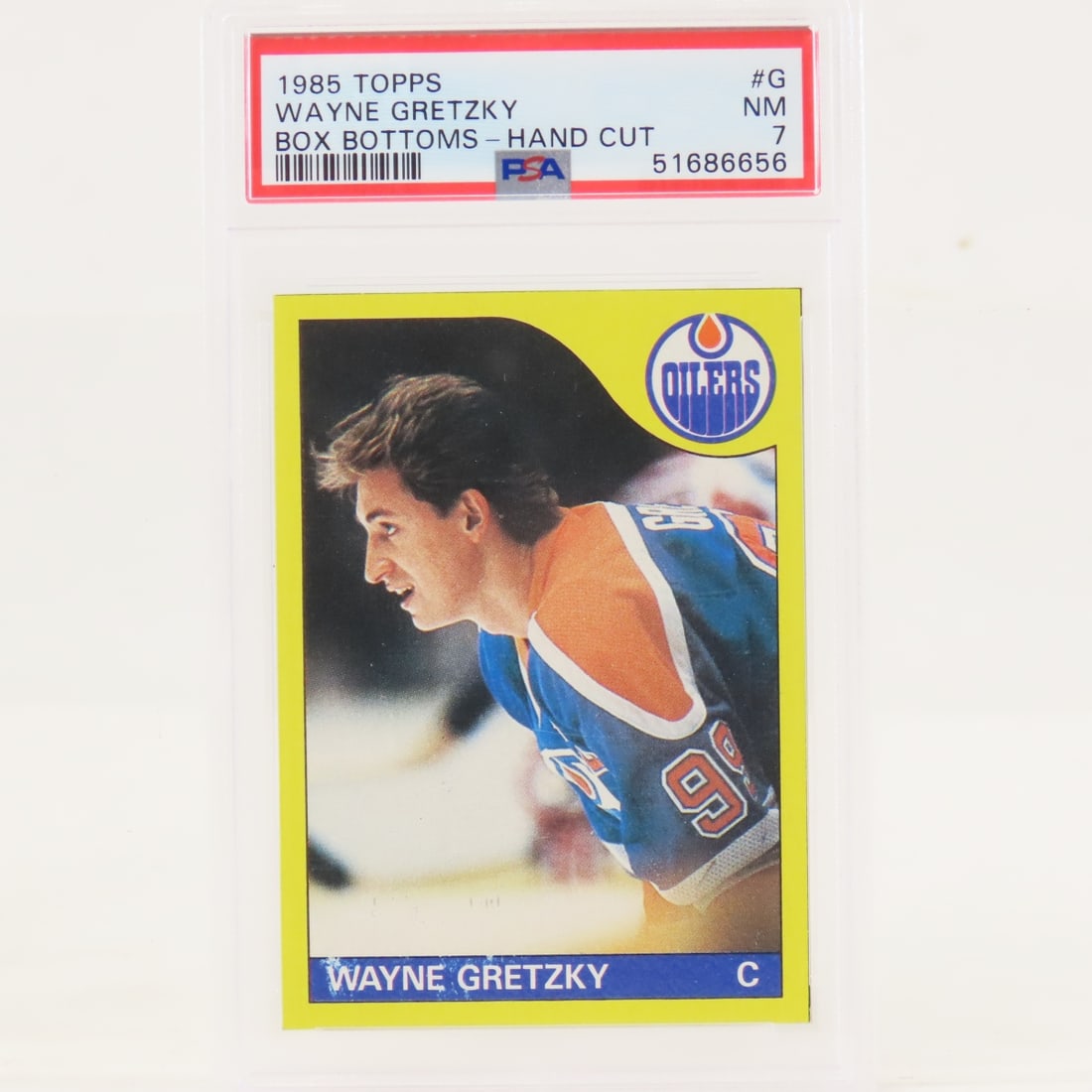 1985 Topps Wayne Gretzky Box Bottoms #G PSA 7 NM (1 of 4)