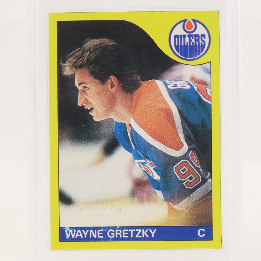 1985 Topps Wayne Gretzky Box Bottoms #G PSA 7 NM - 2