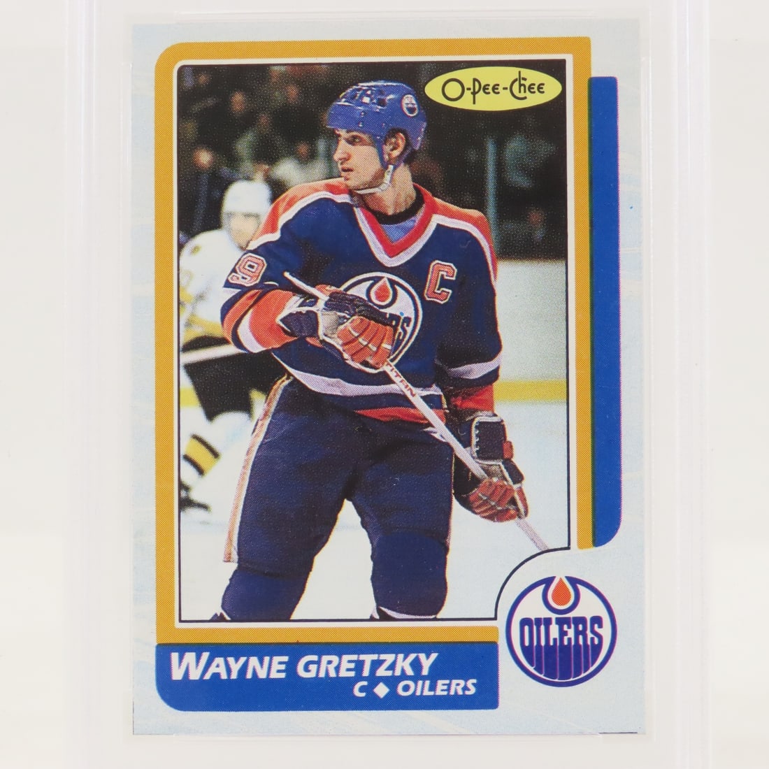 1986 O-PEE-CHEE Box Bottoms Wayne Gretzky #F PSA 9 - 2