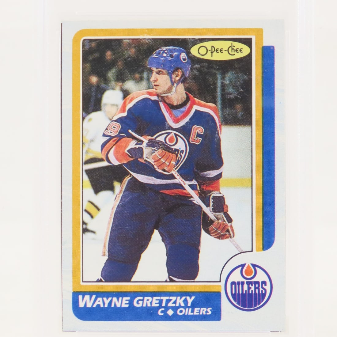 1986 O-PEE-CHEE Box Bottoms Wayne Gretzky #F PSA 8 - 2