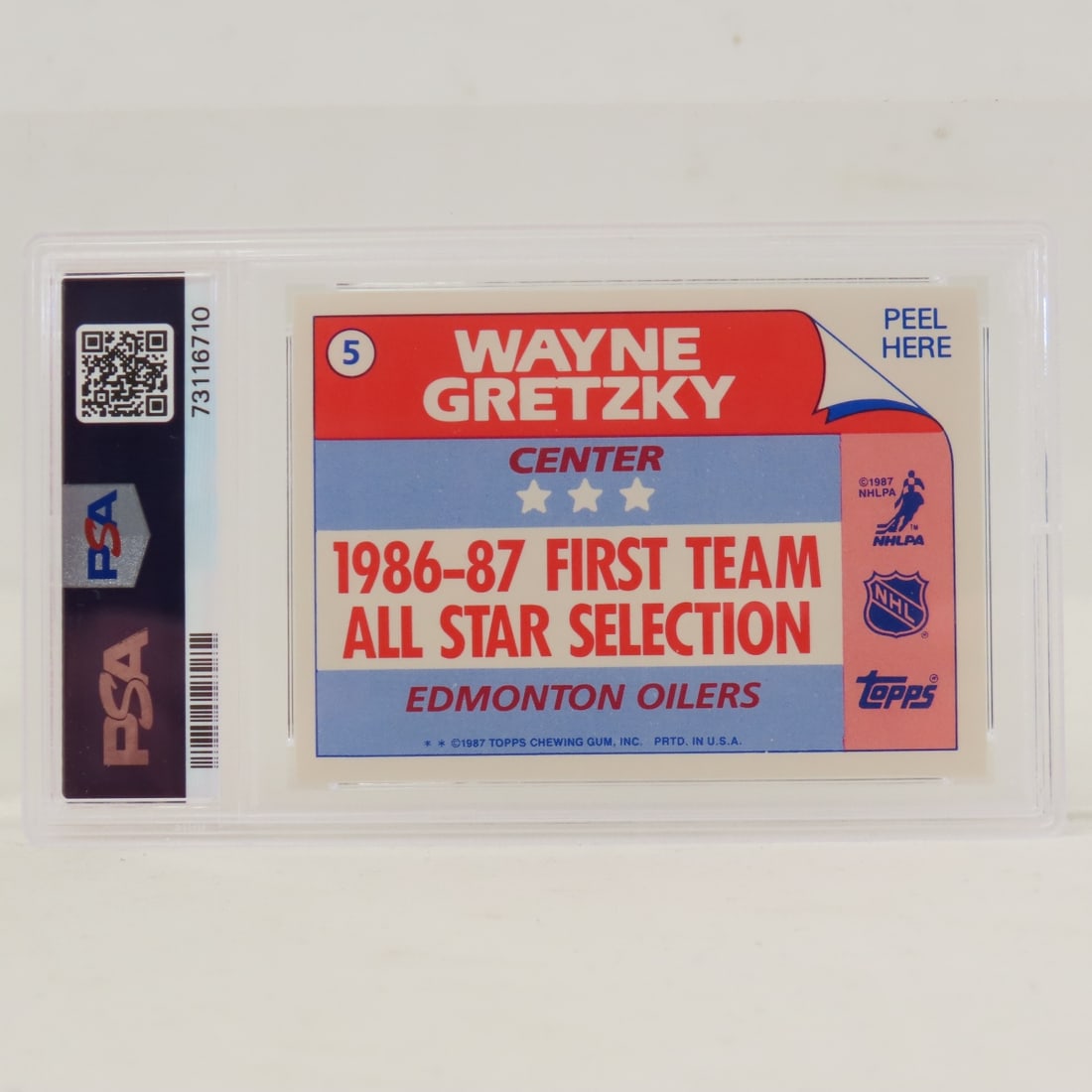 1987 Topps Stickers Wayne Gretzky #5 PSA 6 EX-MT - 3