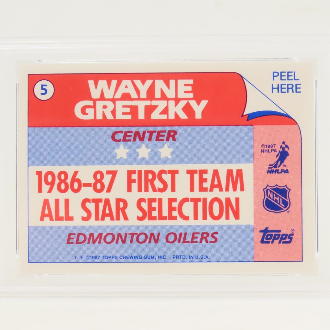1987 Topps Stickers Wayne Gretzky #5 PSA 6 EX-MT - 4
