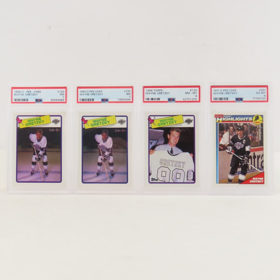 4 PSA Graded Wayne Gretzky Hockey Cards 1988-1991 (1 of 17)