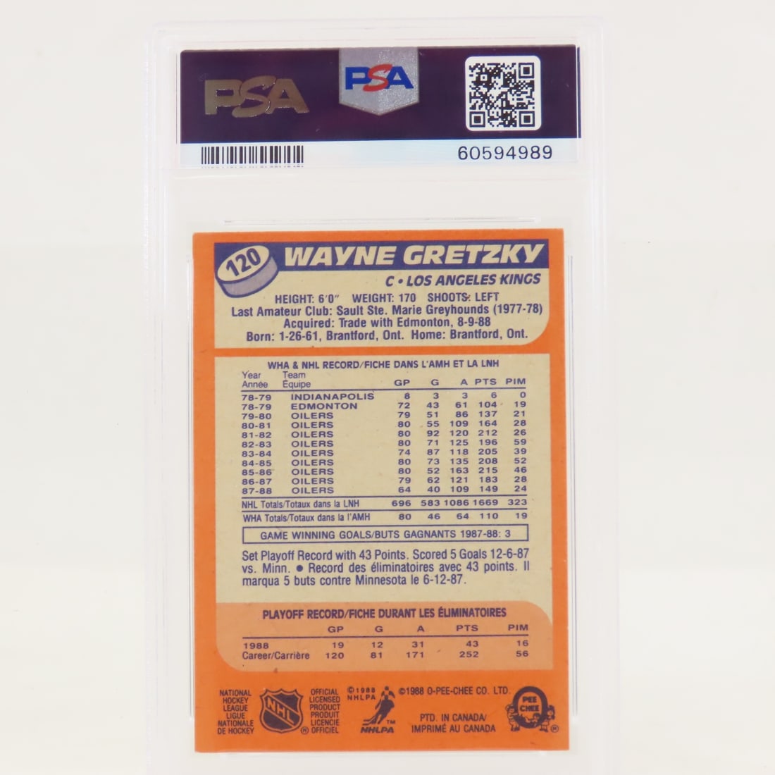 4 PSA Graded Wayne Gretzky Hockey Cards 1988-1991 - 4