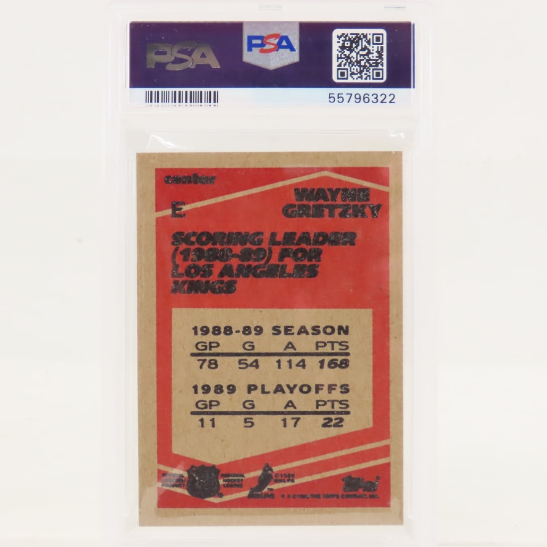1989 Topps Box Bottoms Wayne Gretzky #E PSA 8 NMMT - 3