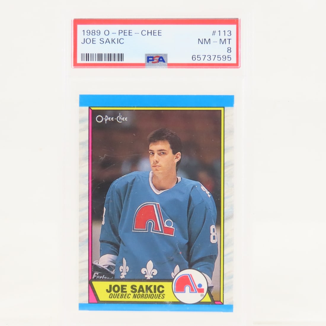 1989 O-PEE-CHEE Joe Sakic #113 PSA 8 & Topps PSA 6 - 2