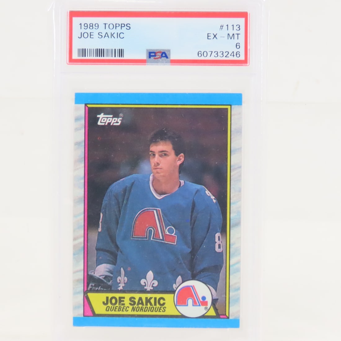 1989 O-PEE-CHEE Joe Sakic #113 PSA 8 & Topps PSA 6 - 6