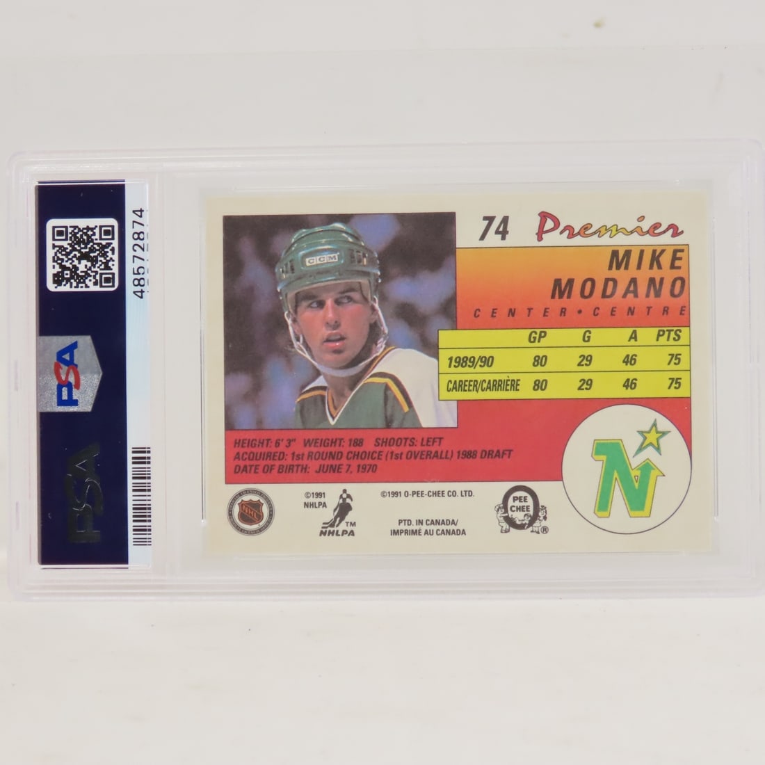 3 1990 Mike Modano Rookie Cards PSA 9 Mint - 4