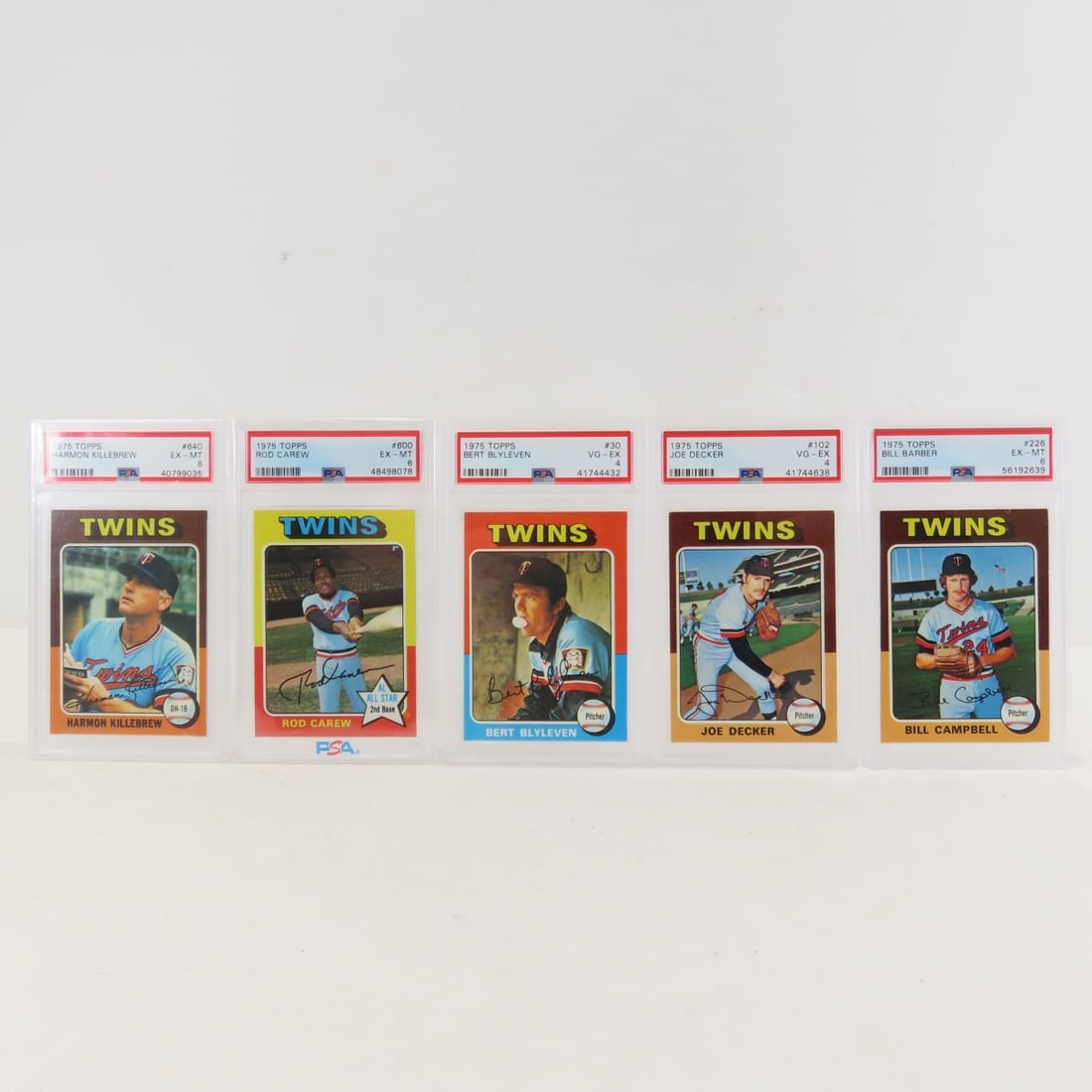 5 1975 Topps MN Twins PSA graded Baseball Cards (1 of 11)