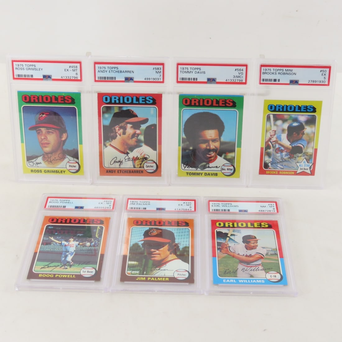 7 1975 Topps Bal Orioles PSA graded Baseball Cards (1 of 15)