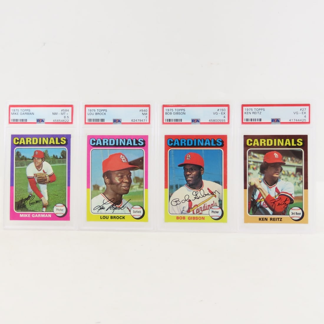 4 1975 Topps Cardinals PSA graded Baseball Cards (1 of 9)
