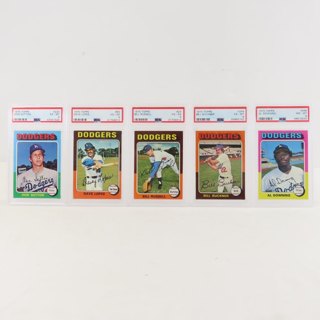 5 1975 Topps LA Dodgers PSA graded Baseball Cards (1 of 11)