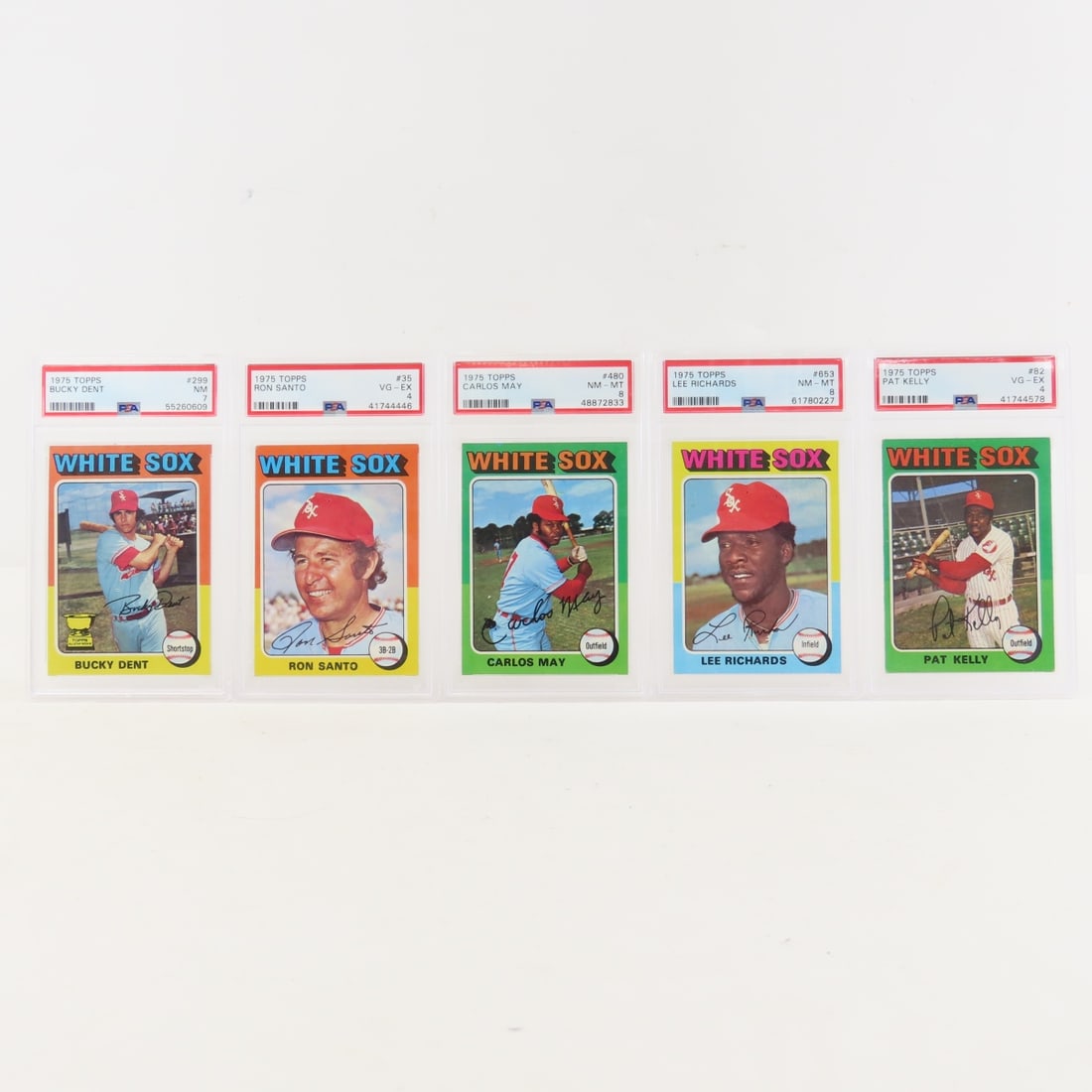 5 1975 Topps White Sox PSA graded Baseball Cards (1 of 11)