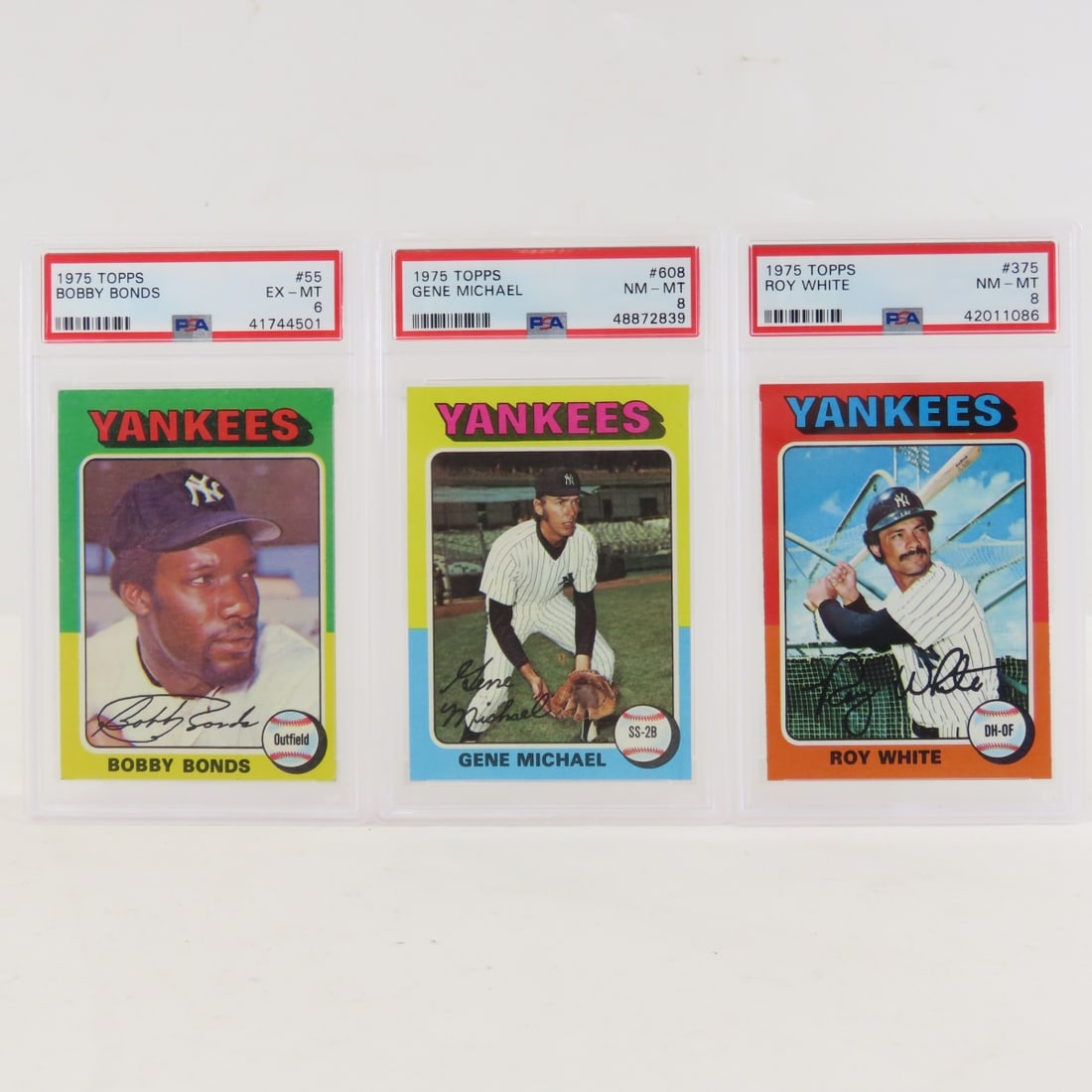 3 1975 Topps NY Yankees PSA graded Baseball Cards (1 of 12)