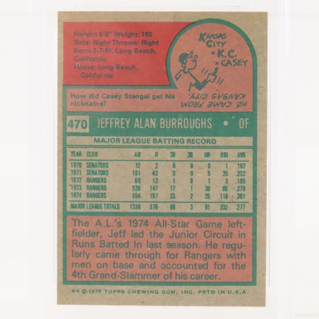 3 1975 Topps TX Rangers PSA graded Baseball Cards - 9