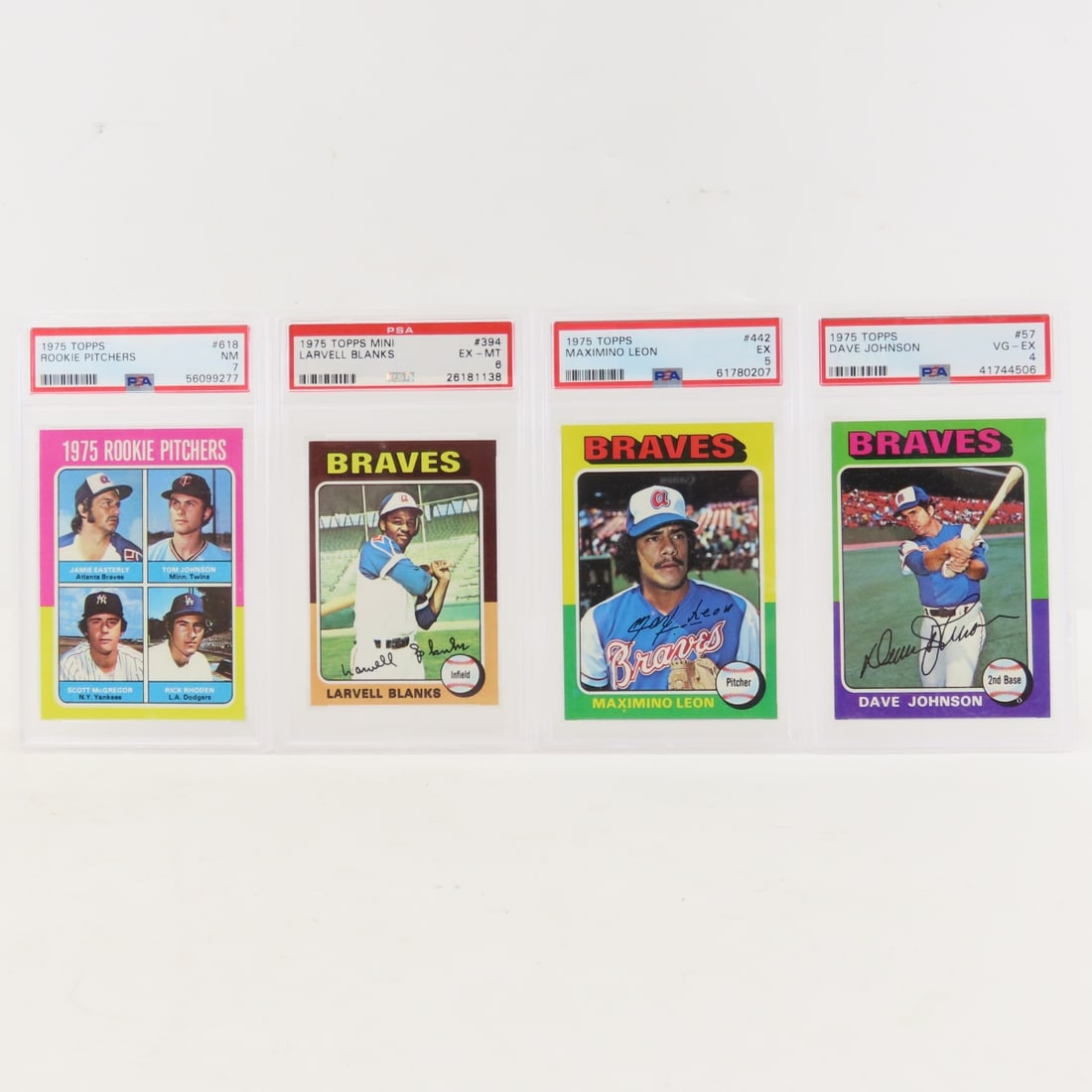 4 1975 Topps Braves PSA graded Baseball Cards (1 of 17)