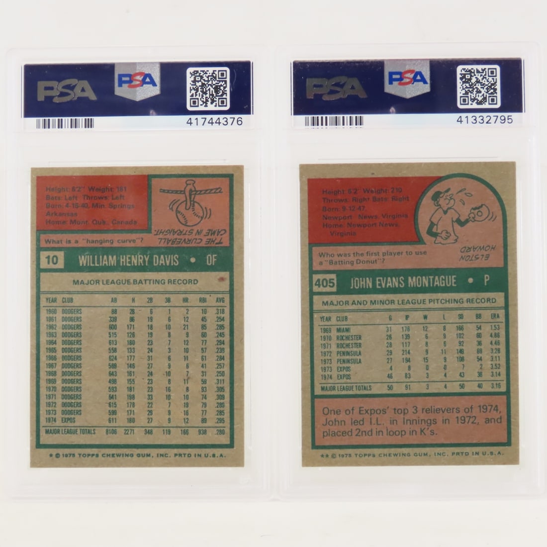11 1975 Topps PSA graded Baseball Cards - 13