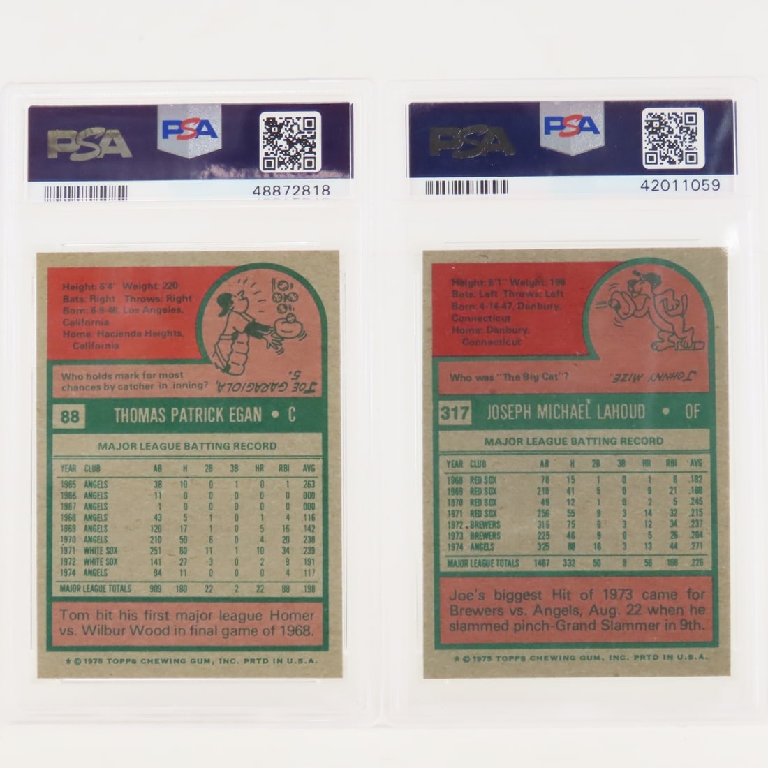 11 1975 Topps PSA graded Baseball Cards - 5