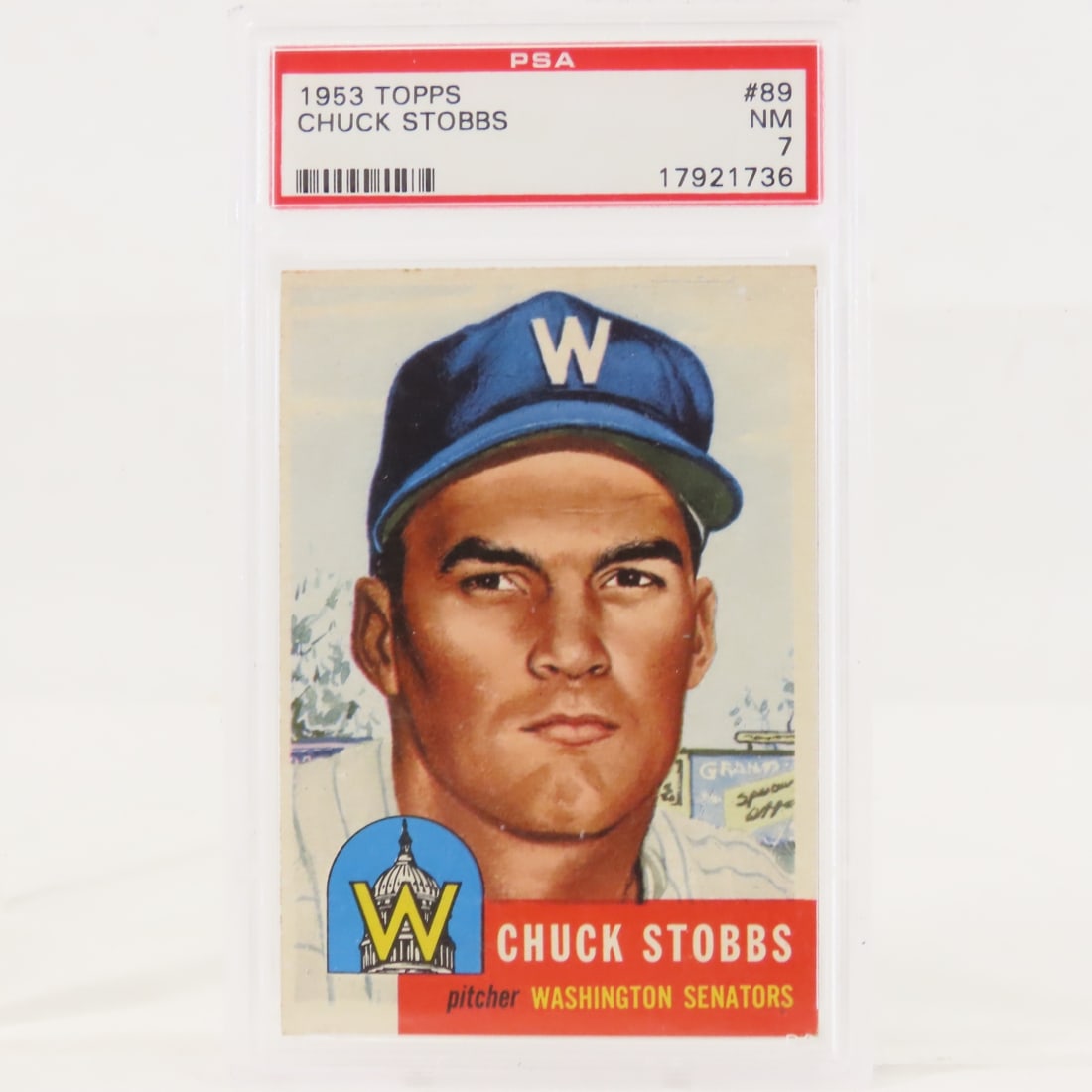 1953 Topps Chuck Stobbs #89 PSA 7 NM (1 of 20)