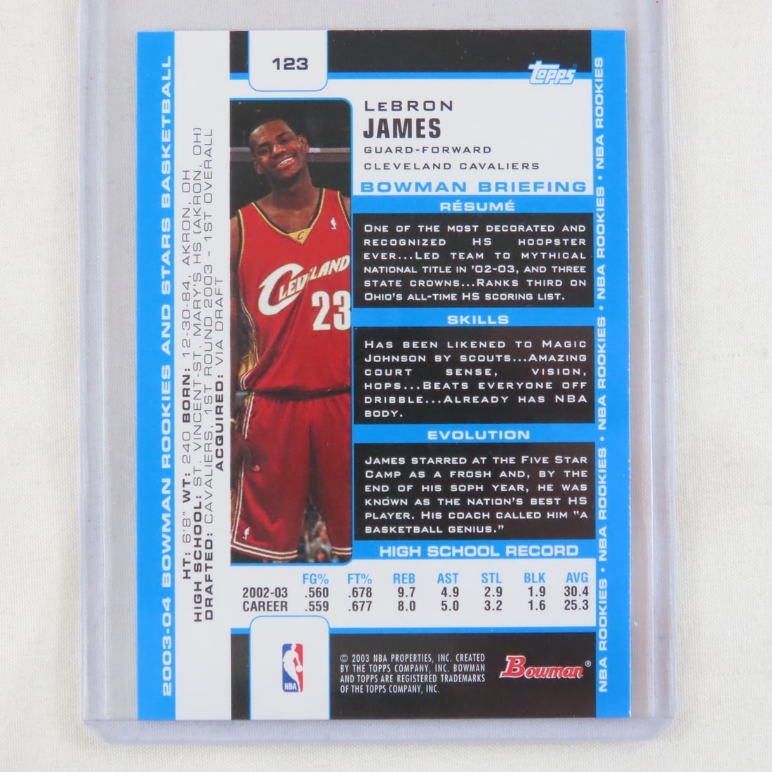 2003-04 Bowman Rookies & Stars LeBron James #123 - 2