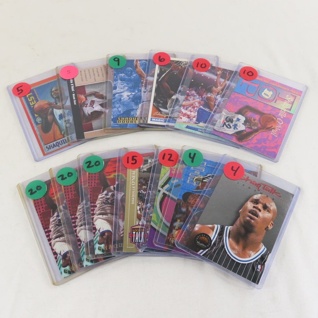 13 Shaquille O'Neal Star Basketball Cards: 13 Shaquille O'Neal Star Basketball Cards - Lot Size 4x3x2" 1 LB All information and photos are intended to be as accurate as possible, but errors are possible. No item may be returned or refused