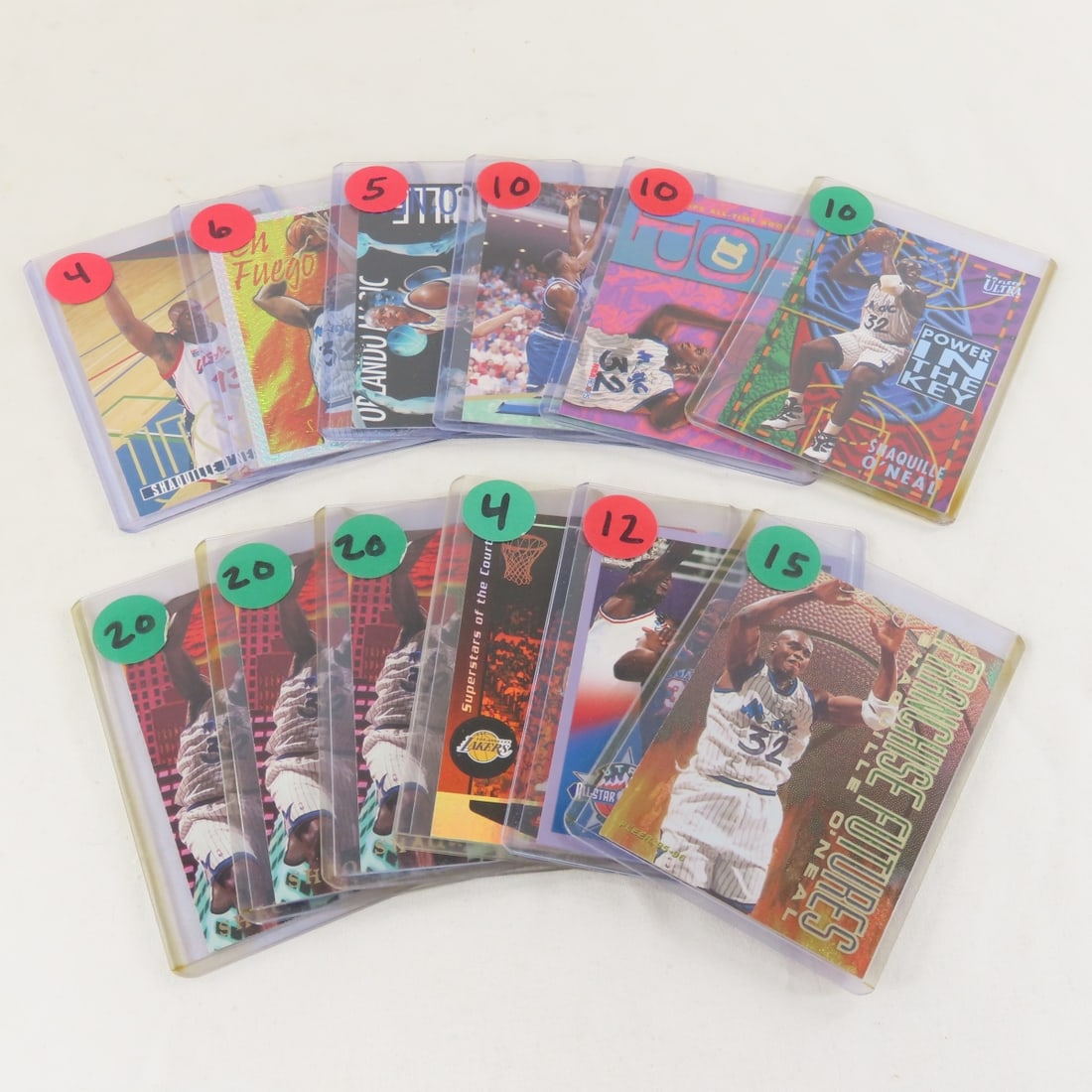 12 Shaquille O'Neal Star Basketball Cards: 12 Shaquille O'Neal Star Basketball Cards - Lot Size 4x3x2" 1 LB All information and photos are intended to be as accurate as possible, but errors are possible. No item may be returned or refused