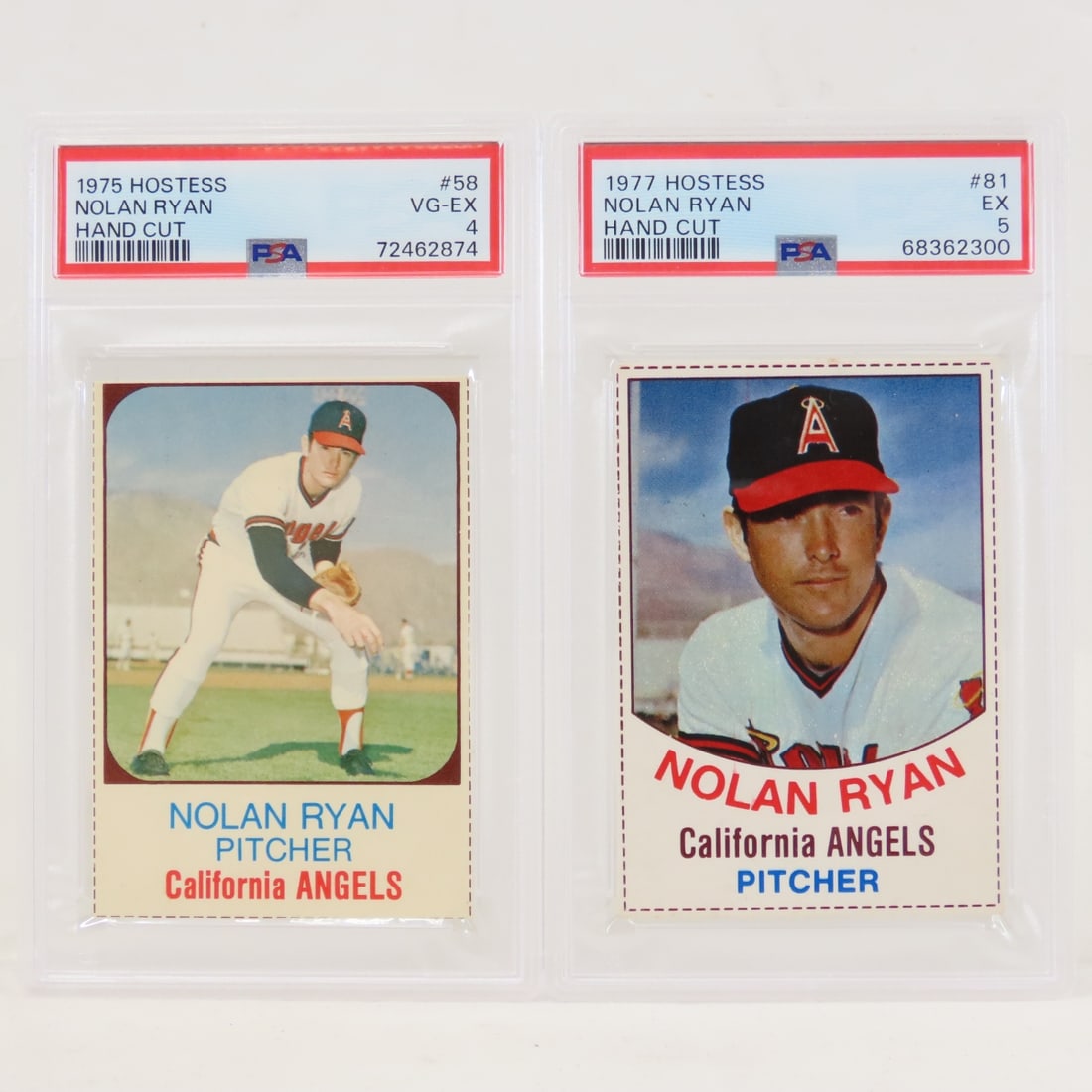 PSA graded 1975 & 1977 Hostess Nolan Ryan Cards (1 of 9)