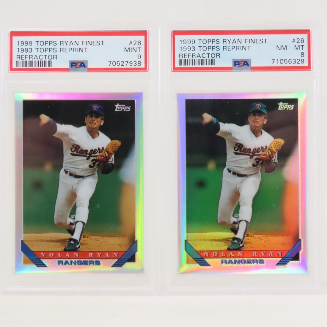 2 1999 Topps Ryan Finest 1993 Reprint Refractor (1 of 9)