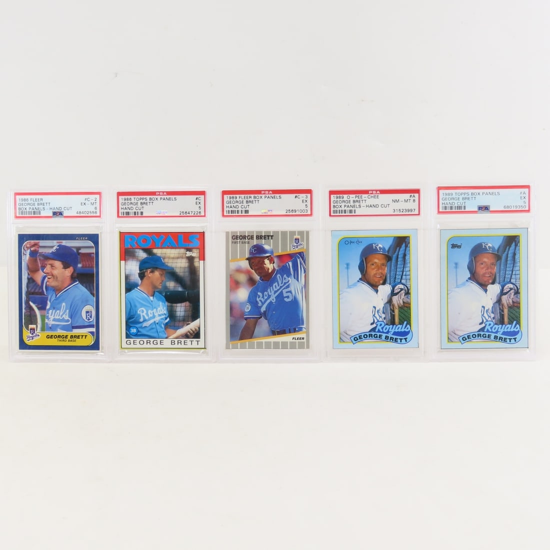 5 PSA Graded George Brett Baseball Cards 1986-1989 (1 of 11)