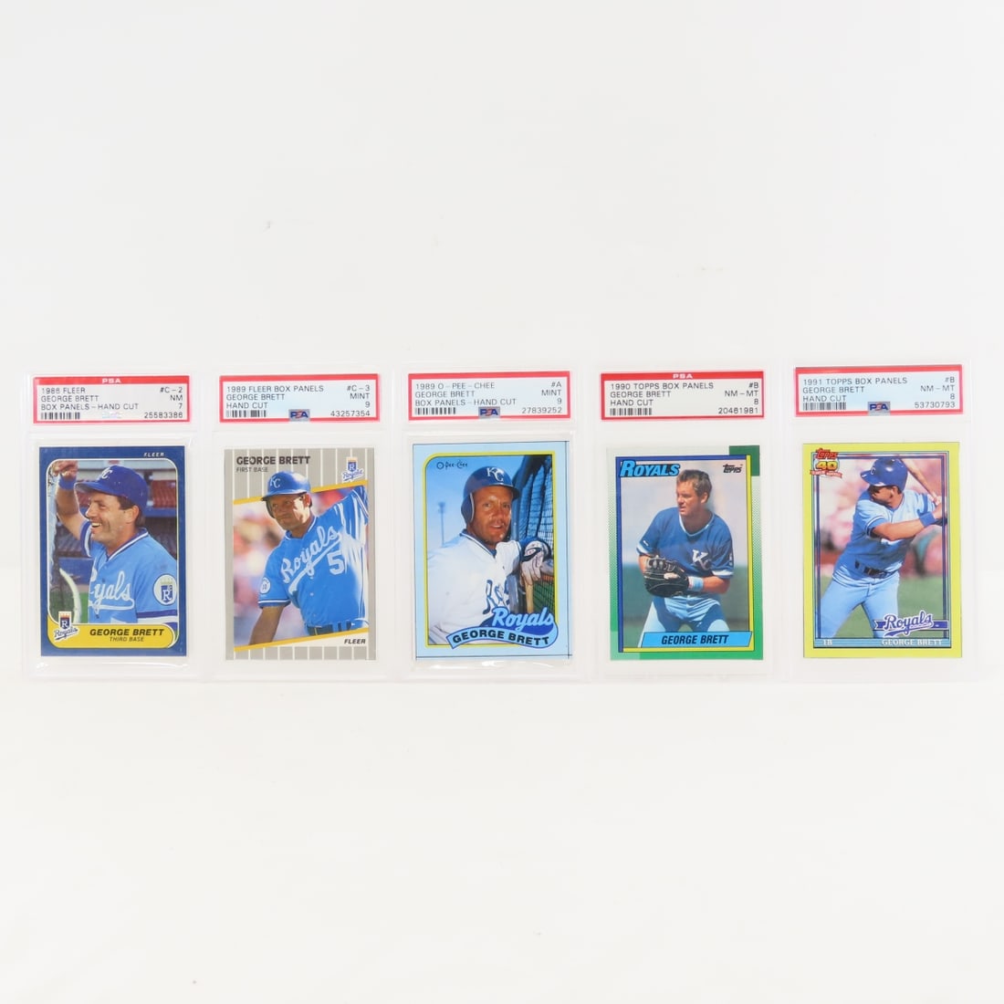 5 PSA Graded George Brett Baseball Cards 1986-1989 (1 of 11)
