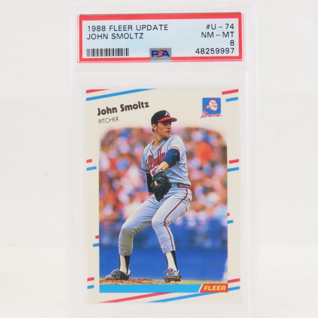 3 1988 Fleer Update John Smoltz #U-74 PSA 8 RC - 10