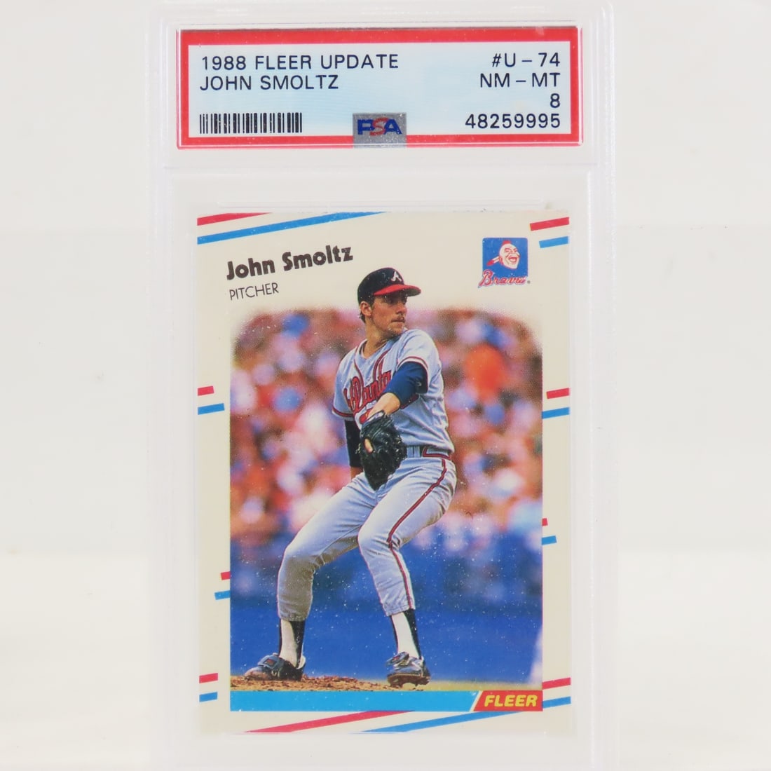 3 1988 Fleer Update John Smoltz #U-74 PSA 8 RC - 6