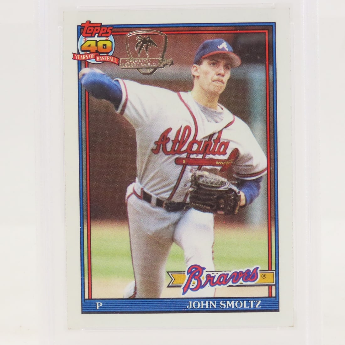 1991 Topps Desert Shield John Smoltz #157 PSA 5&6 - 3