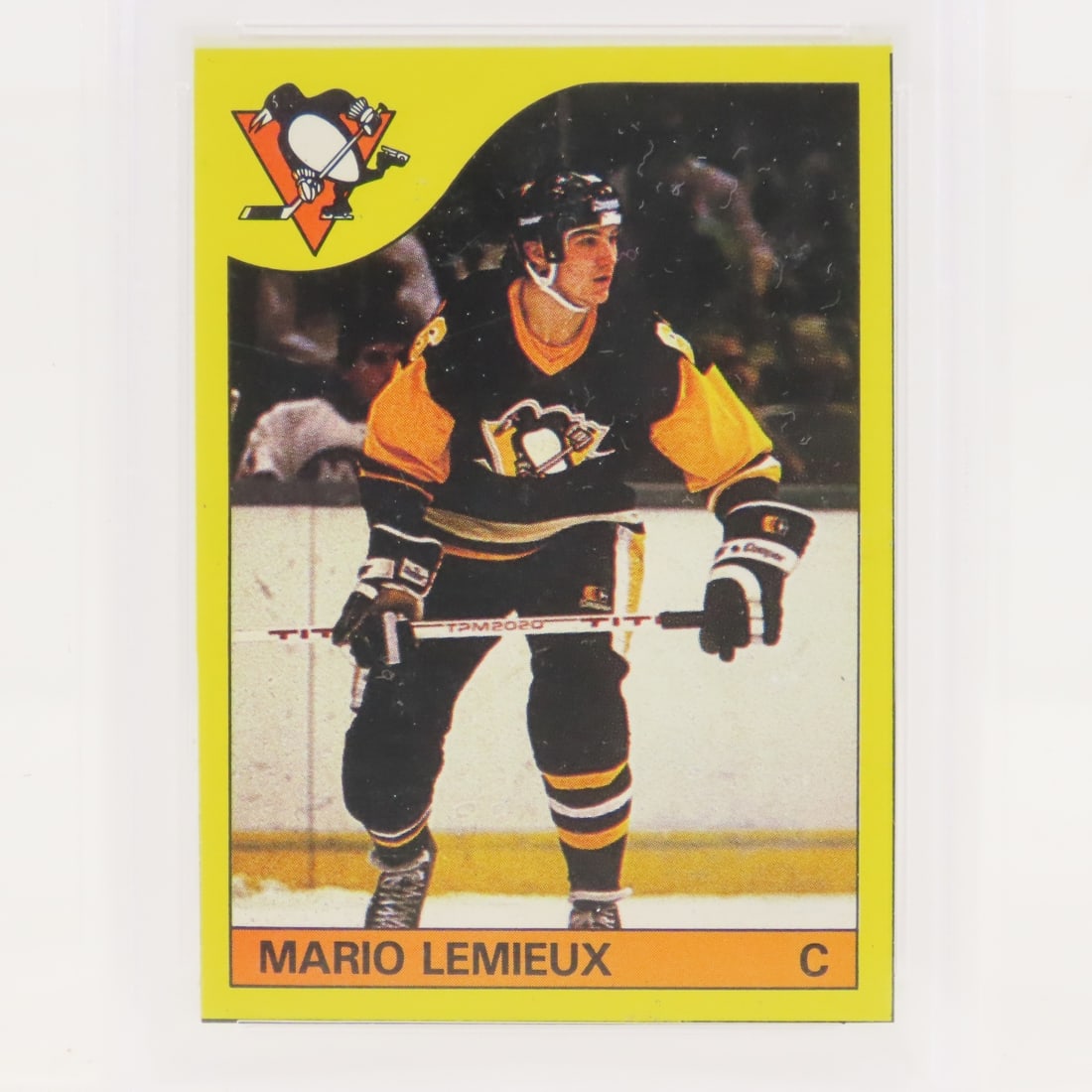 1985 O-PEE-CHEE Box Bottoms Mario Lemieux #1 PSA 7 - 2