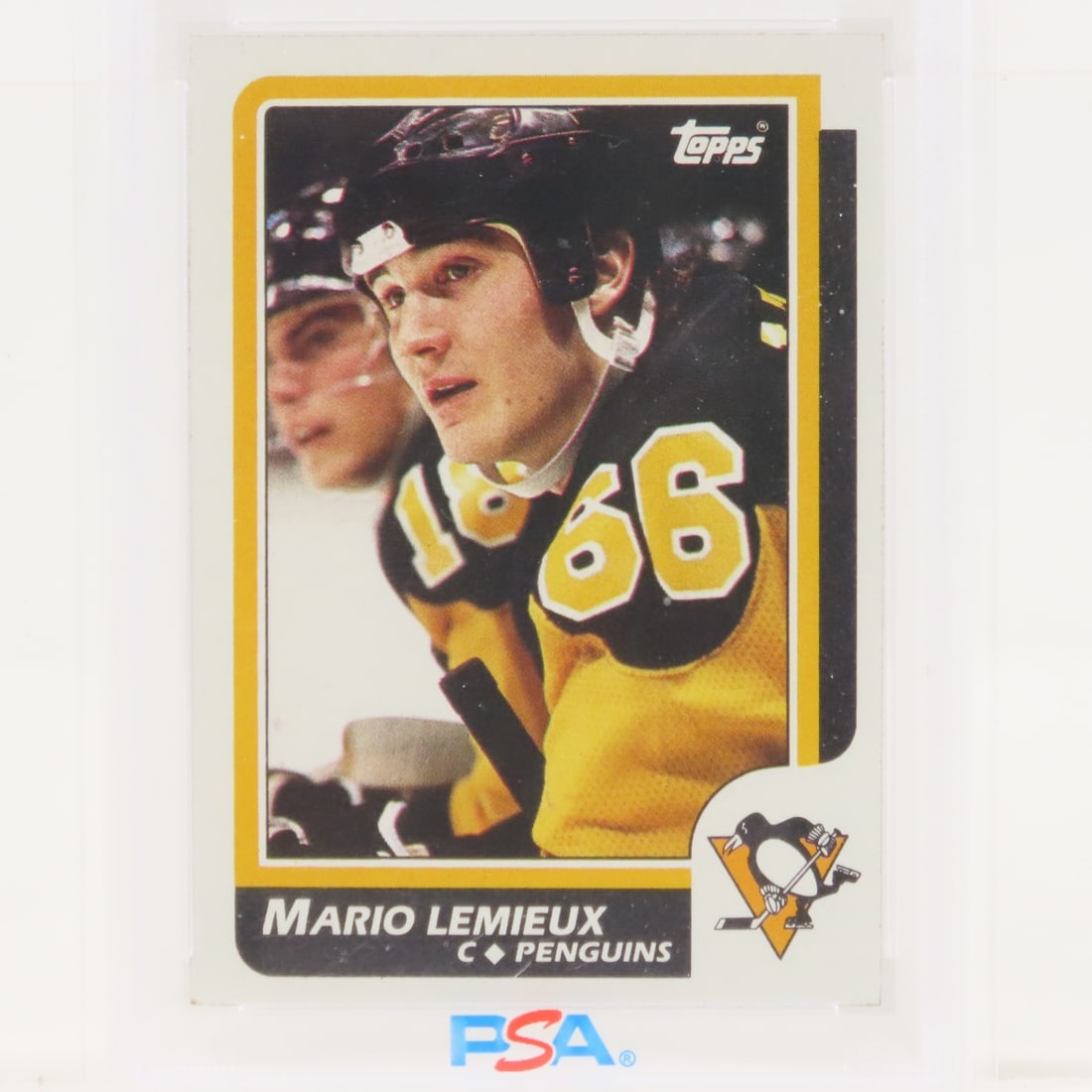 1986 O-PEE-CHEE Mario Lemieux #122 PSA 8 NM-MT - 7