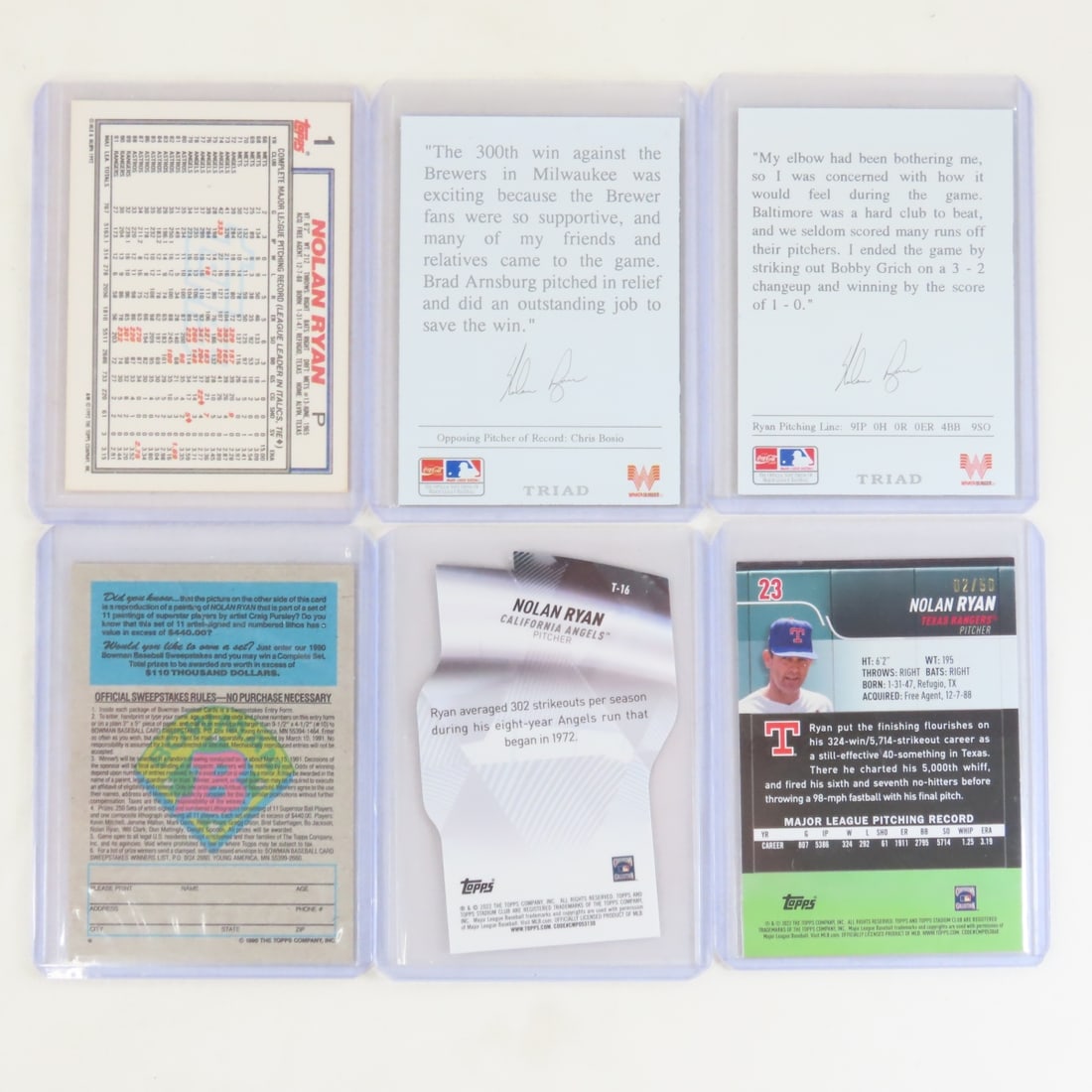 30 Mixed Nolan Ryan Baseball Csrds - 11