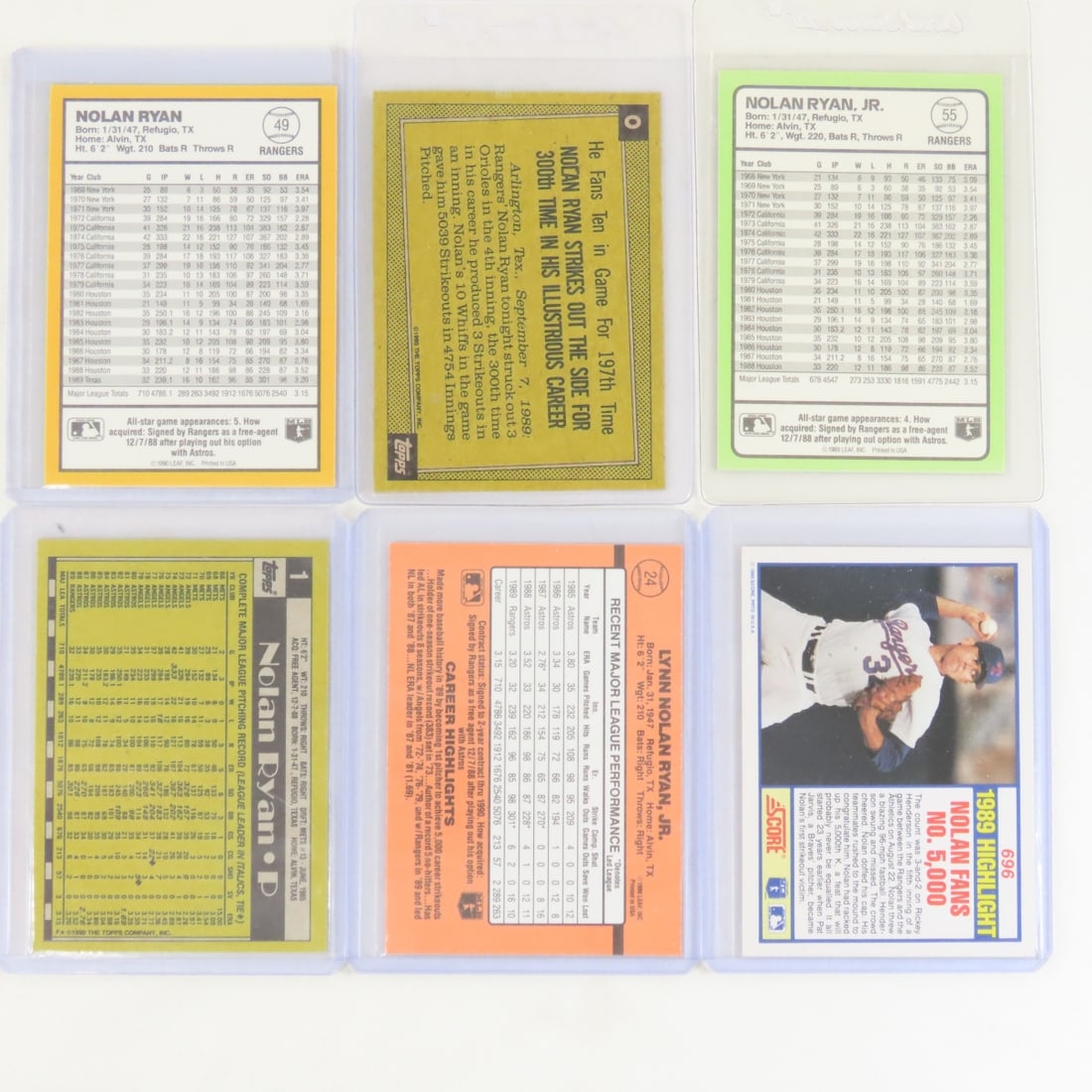 30 Mixed Nolan Ryan Baseball Csrds - 7