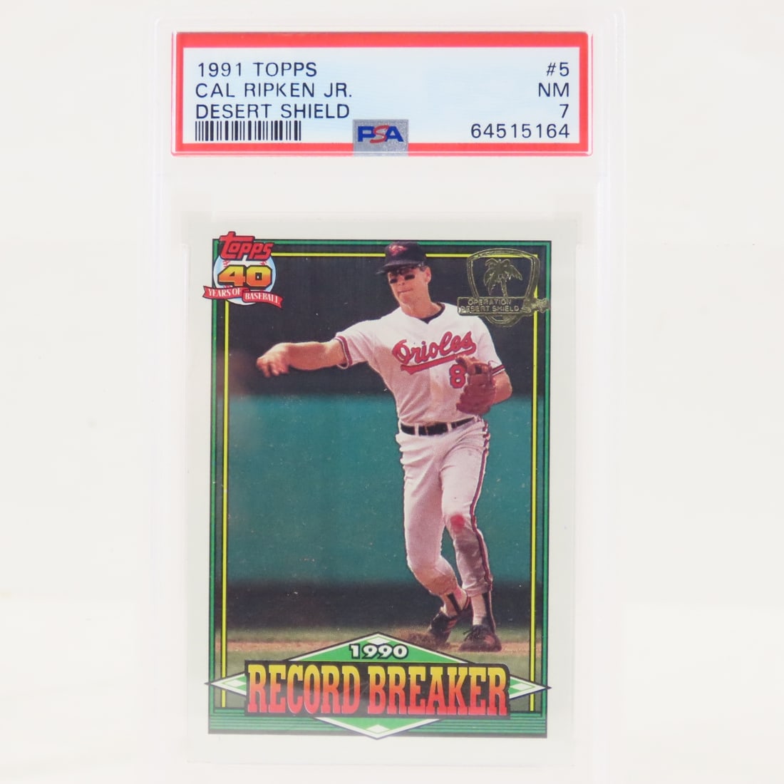 1991 Topps Desert Shield Cal Ripken Jr #5 PSA 7 NM (1 of 4)