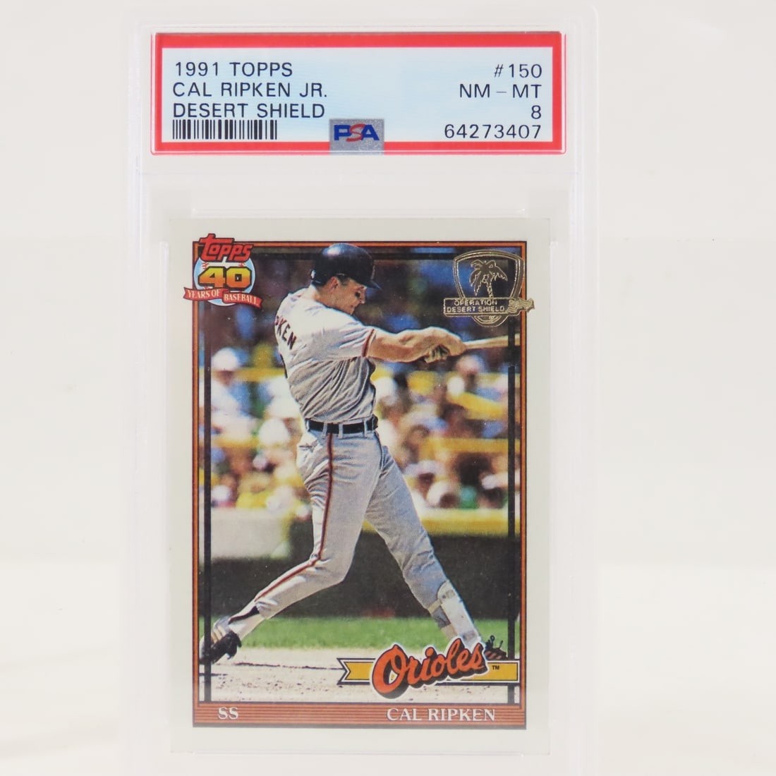 1991 Topps Desert Shield Cal Ripken Jr #150 PSA 8 (1 of 4)