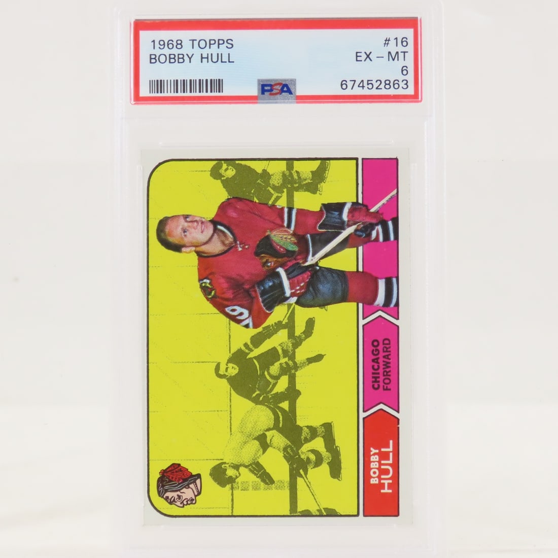 1968 Topps Bobby Hull #16 PSA 6 EX-MT - 5