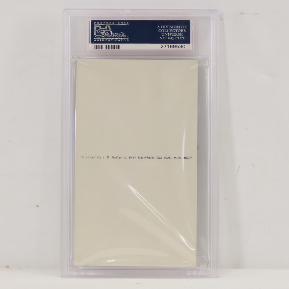1979 J.D. McCarthy Wayne Gretzky Postcard PSA 8 NM - 3