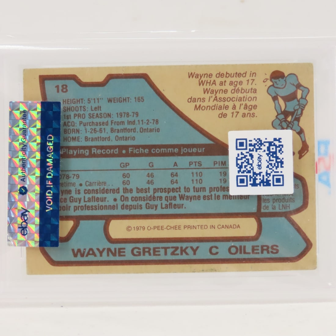 1979 O-PEE-CHEE Wayne Gretzky #18 PSA 4 VG-EX - 4