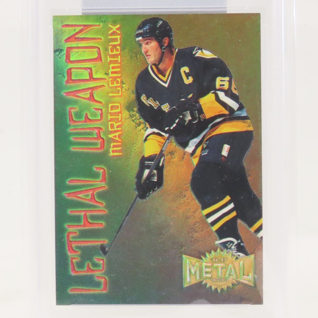 1996 Metal Universe Mario Lemieux #11 PSA 8 NM-MT - 2