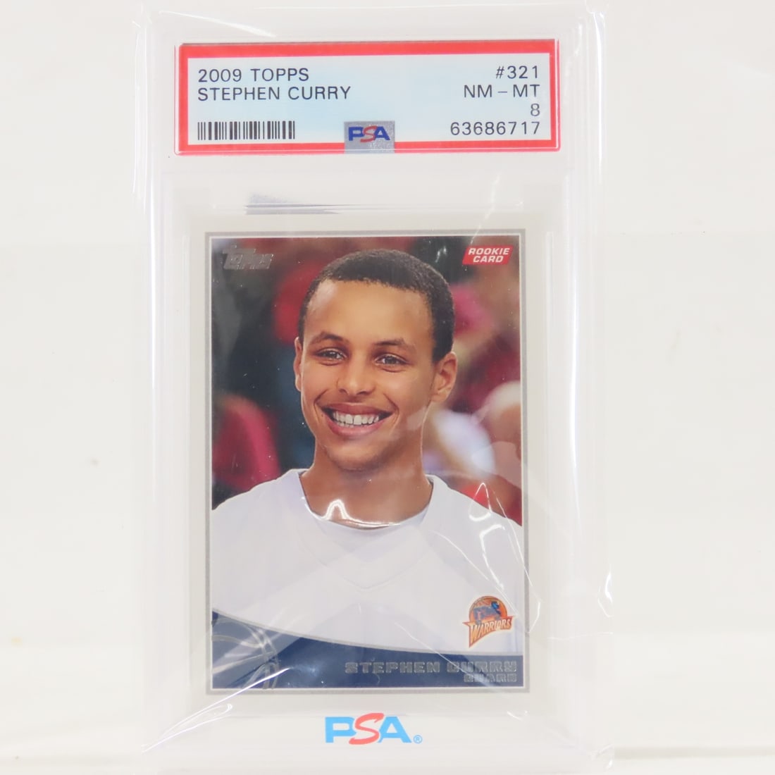 2009 Topps Stephen Curry #321 PSA 8 NM-MT Rookie: 2009 Topps Stephen Curry #321 PSA 8 NM-MT Rookie - eBay guarantee sticker Lot Size 5.5x3.5x1" 1 LB All information and photos are intended to be as accurate as possible, but errors are possible. No