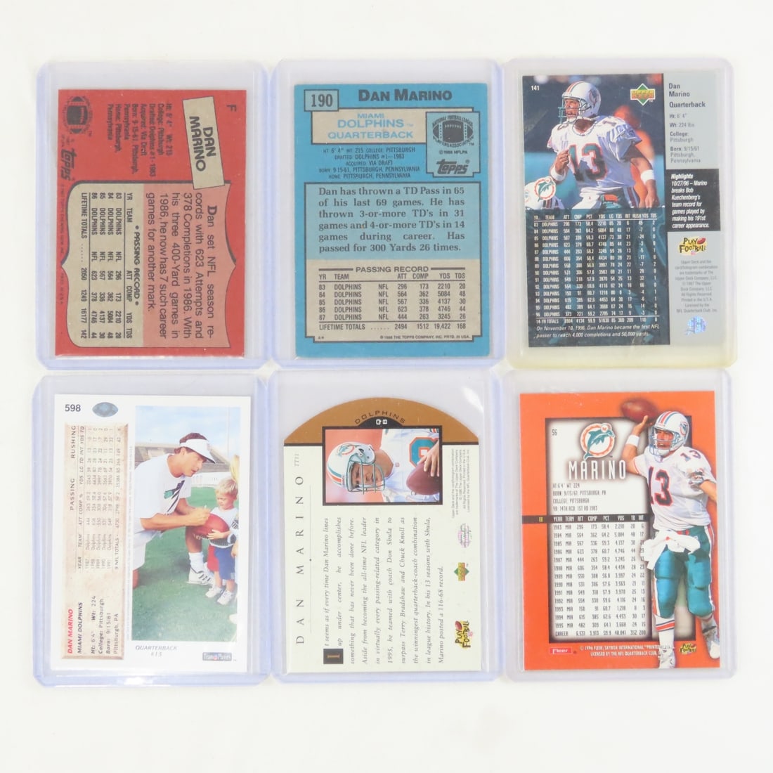 30+ Dan Marino Football Cards in plastic sleeves - 3