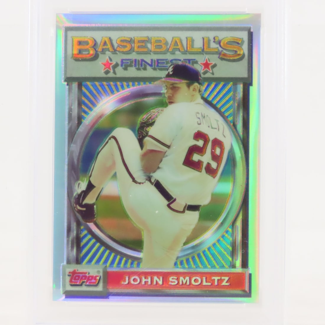 1993 Finest John Smoltz Refractor #166 PSA 7 NM - 2
